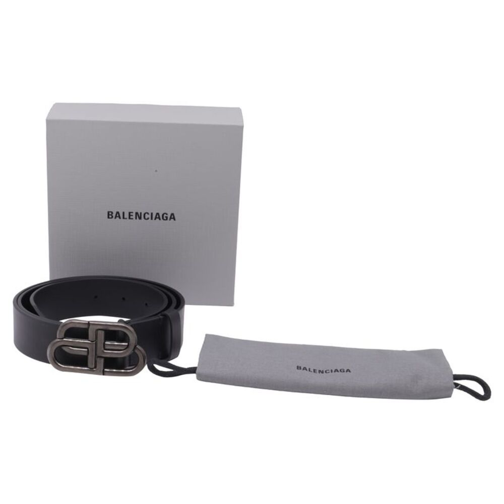 Balenciaga BB Belt in Black Leather - Picture 4 of 8